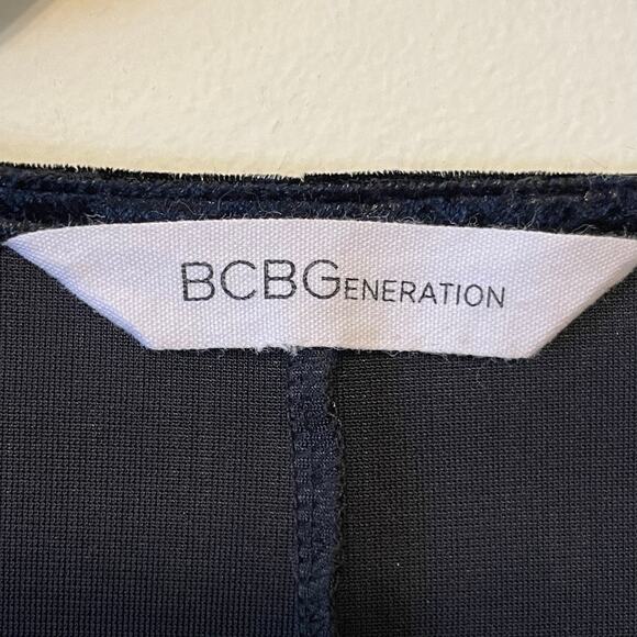 BCBGeneration S black velvet mini dress dark fairycore long sleeve goth boho - Picture 4 of 6